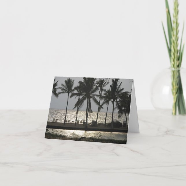 Hawaii-Sonnenuntergang-Landschaftsanmerkungs-Karte Karte (Vorderseite)