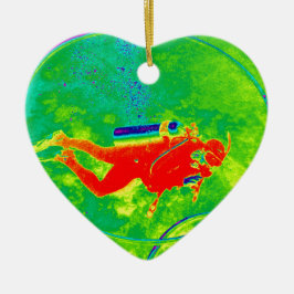 Hawaii-Sporttaucher Keramikornament