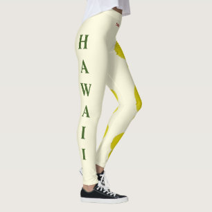 Hawaii Staat Blume Gelber Hibiskus Leggings