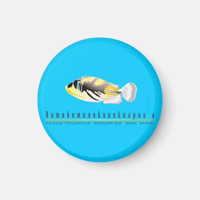 Hawaii Staat Fish - Humuhumunukunukuapua'a. Magnet (Vorne)