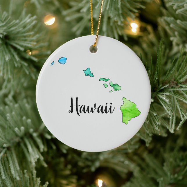 Hawaii Staat Illustration Ornament (Baum)
