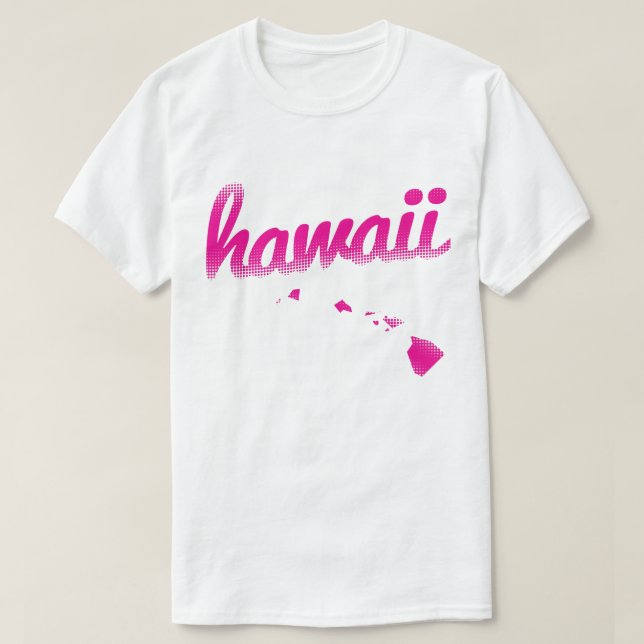 Hawaii-Staat im Rosa T-Shirt (Design vorne)