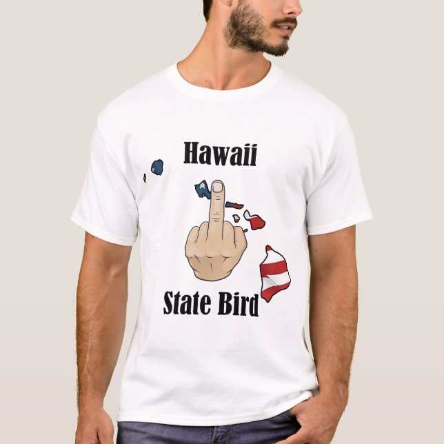 Hawaii Staat Vogel T - Shirt Mittelfinger (Vorderseite)