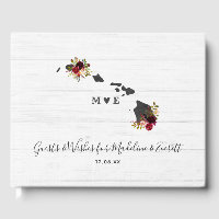Hawaii Staat Zielort Rustikale Hochzeitmonogramm