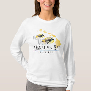 Hawaii-Staats-Fische und Hawaii-Inseln T-Shirt