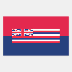Hawaii-Staats-Flaggen-Entwurf Rechteckiger Aufkleber