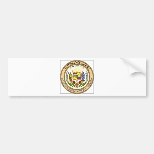 Hawaii-Staats-Siegel Autoaufkleber (Vorne)