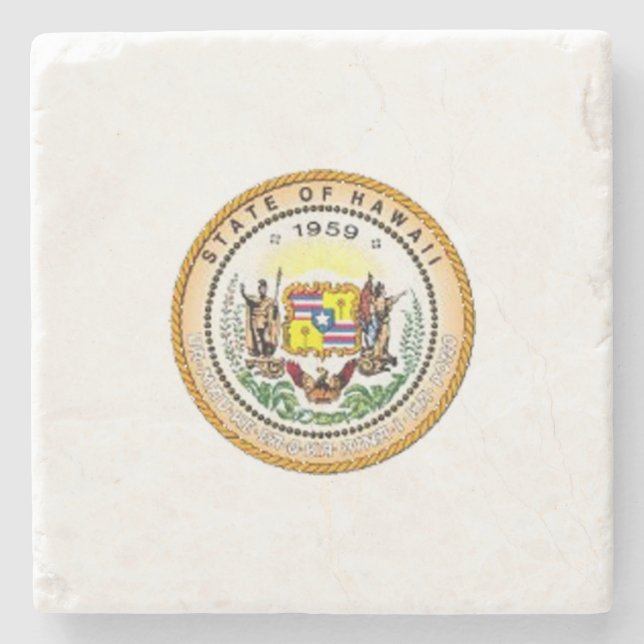 Hawaii-Staats-Siegel Steinuntersetzer (Vorderseite)