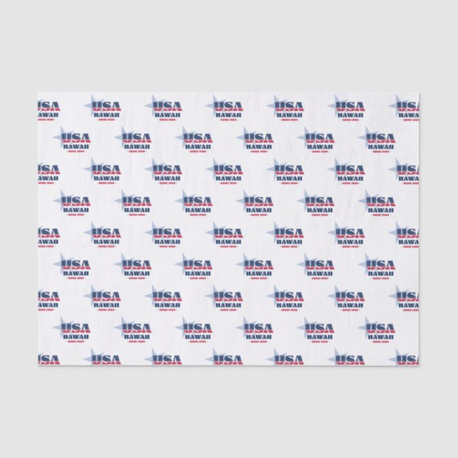 Hawaii Staatsstolz Tissue Paper Seidenpapier (Vorderseite)