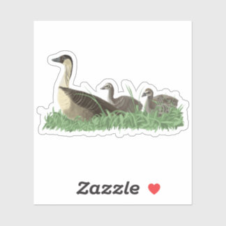 Hawaii State Bird Nene Goose Family Aufkleber
