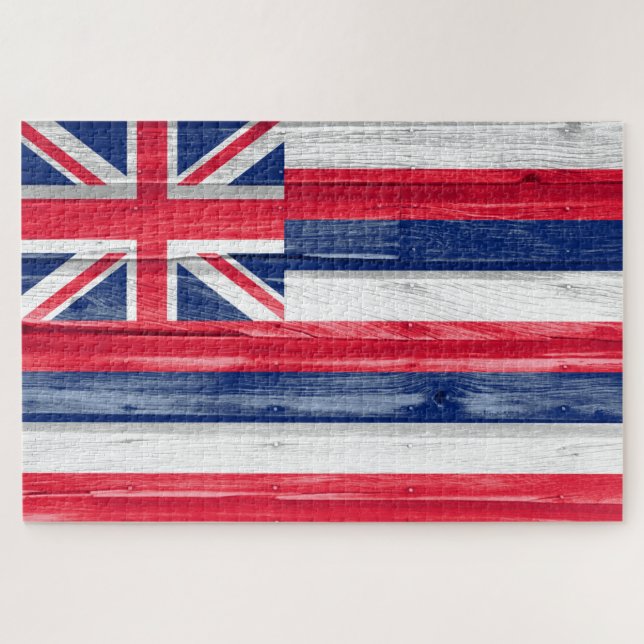 Hawaii State Flag Grunge (Horizontal)