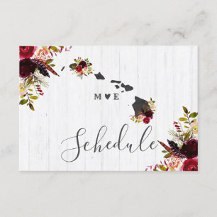 Hawaii State Reiseziel Rustikale Hochzeitsplanung Einladung