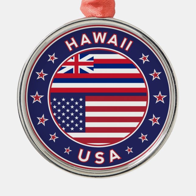 Hawaii sticker, Hawaii, USA Ornament Aus Metall (Vorne)