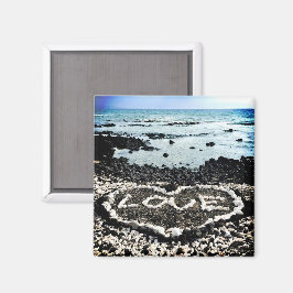 Hawaii Strand Liebe Korallenherz Foto Magnet
