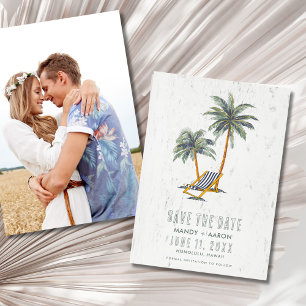 Hawaii Strand Ziel Hochzeitsfoto Save The Date