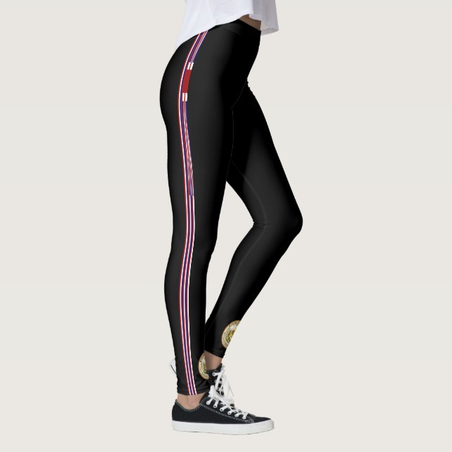 Hawaii-Streifenflagge Leggings (Rechts)