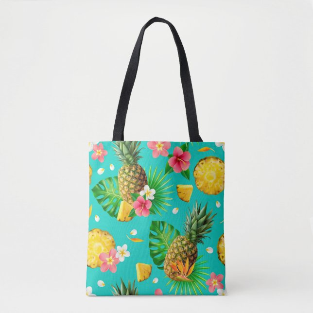 Hawaii Style Ananas Tote Bag Tasche (Vorderseite)