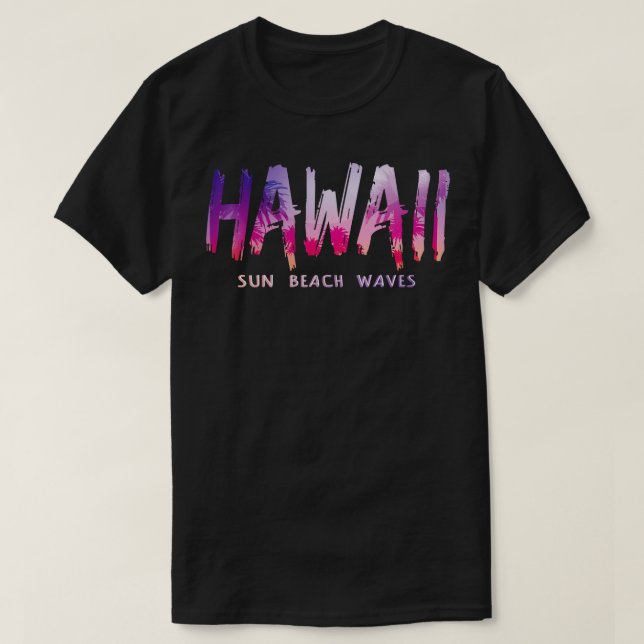 Hawaii Sun Beach Waves T-Shirt (Design vorne)