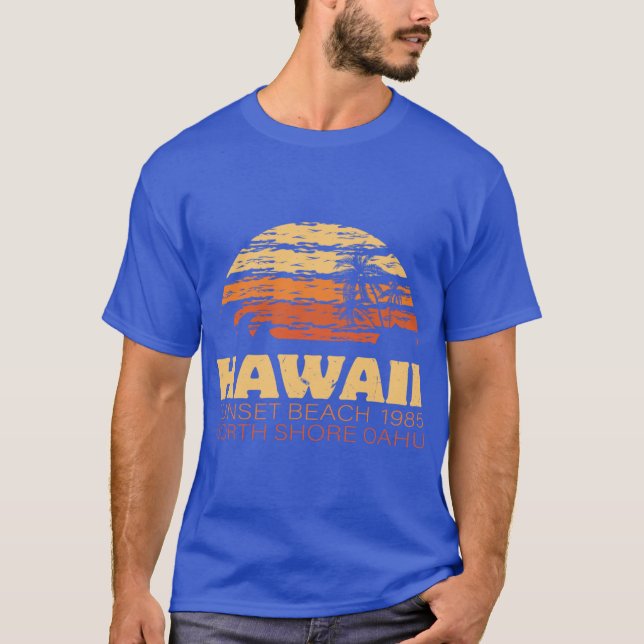 Hawaii Sunset Beach 1985 T-Shirt (Vorderseite)