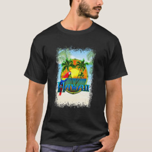 Hawaii Sunset Beach Palm Tree Parrot 1 T-Shirt