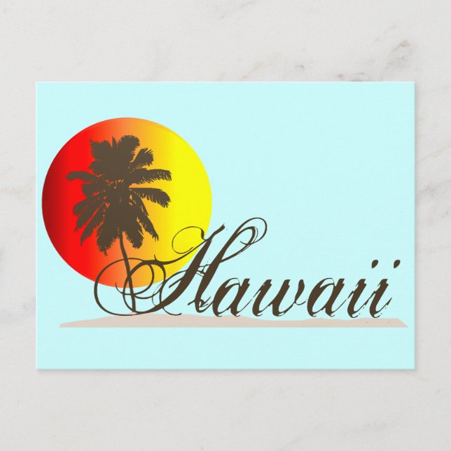 Hawaii Sunset Souvenir Postkarte (Vorderseite)