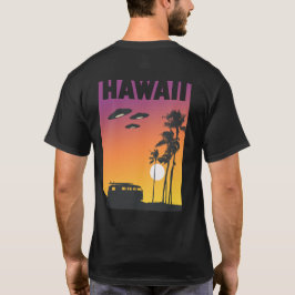 Hawaii Sunset Surf UFO T - Shirt