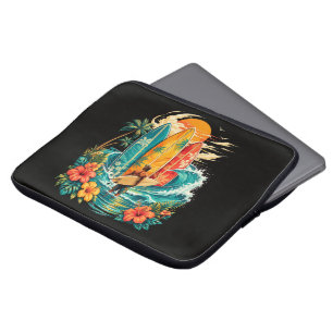Hawaii Surfbrett Welle Strand Surfer Vintage Laptopschutzhülle