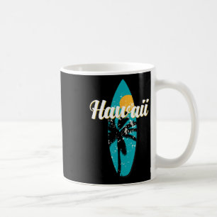 Hawaii Surfing Aloha Vintag Retro Surfboard Strand Kaffeetasse