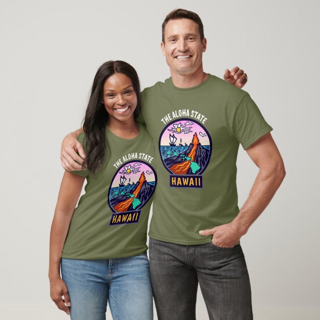 Hawaii T-shirt Volcan d'État Aloha (Unisexe)