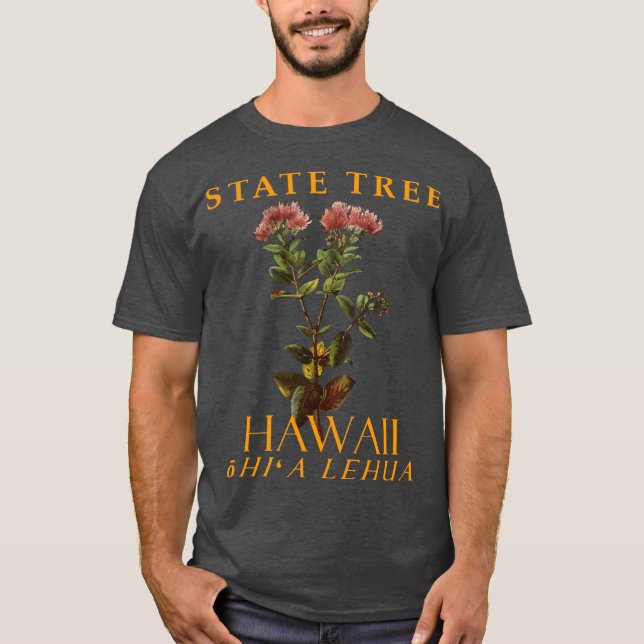 Hawaii Territory Endemic Tree Lehua Tree T-Shirt (Vorderseite)
