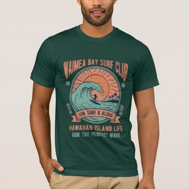 Hawaii Tiki Surf Vintage T-Shirt  (Vorderseite)