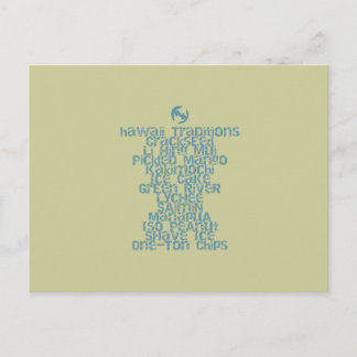 Hawaii Tradition Lokaler Imbiss Postkarte