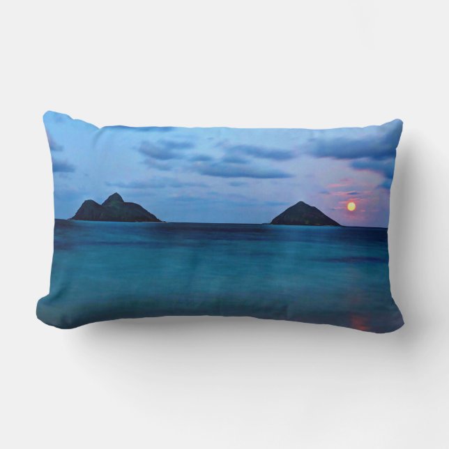 Hawaii-Träume und tropisches Brisen-Kissen Lanikai Lendenkissen (Vorderseite)