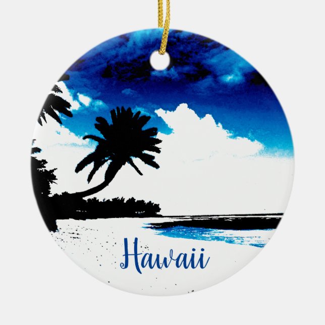 Hawaii Travel Keramik Ornament (Vorne)