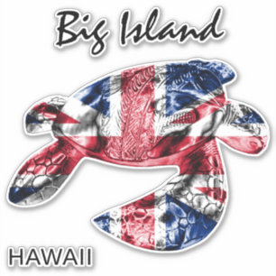 Hawaii Tribal Honu HIFlag Aufkleber