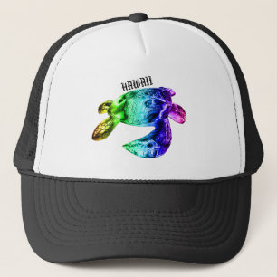 Hawaii Tribal Honu Rainbow Truckerkappe