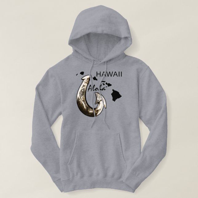 Hawaii Tribal Hook ALOHA HAWAII Hoodie (Design vorne)