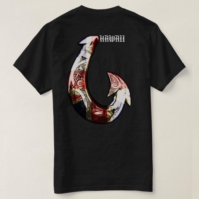 Hawaii Tribal Hook HIFlag T-Shirt (Design Rückseite)