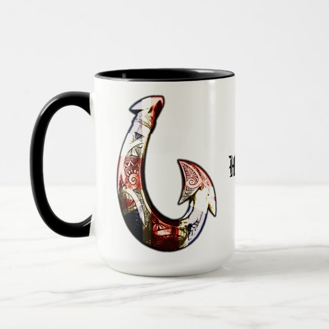 Hawaii Tribal Hook HIFlag Tasse (Links)