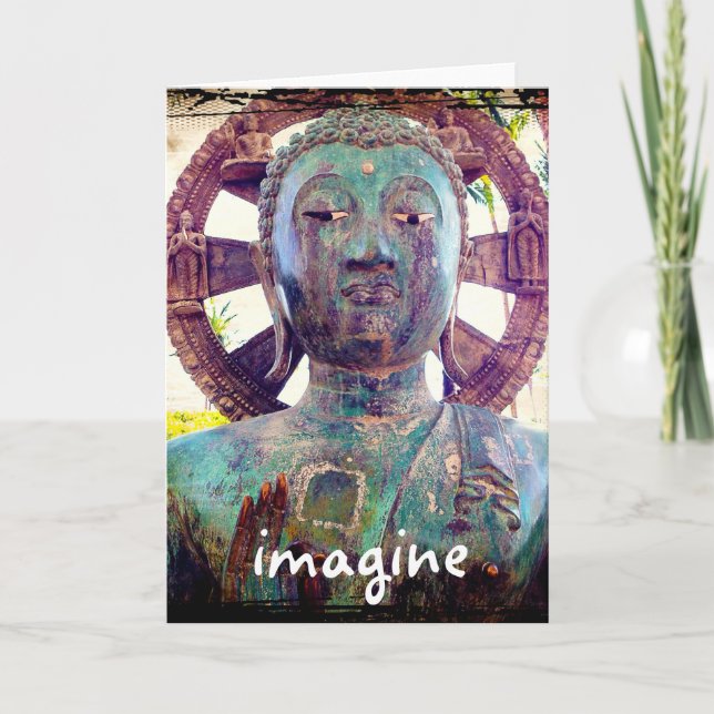 Hawaii Tropical Antique Buddha Karte (Vorderseite)
