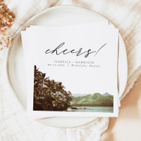 HAWAII Tropical Hawaii Beach Wedding Details Card