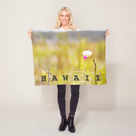 Hawaii Tropical Orchid Mt Kilauea / Custom Text Fleecedecke