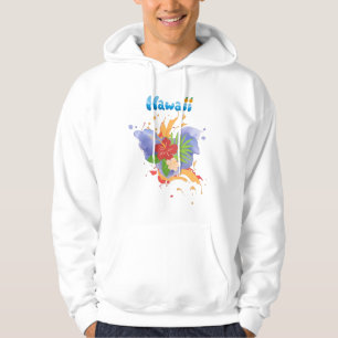 Hawaii tropische Blumen Urlaub Strand Sommer Hoodie