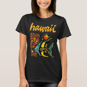 Hawaii Tropische Fische Gelbe Retro-Reise T-Shirt