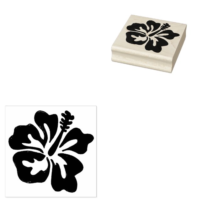 Hawaii Tropischer hawaiianischer Hibiskus Blume Gummistempel (Stempel)