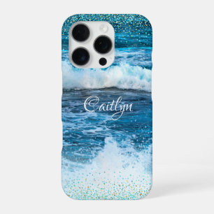Hawaii türkisblaue Ozeanwellen Mädchen Konfetti iPhone 16 Pro Hülle