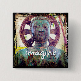 Hawaii Turquoise Buddha Foto Imagine Script Bold Button