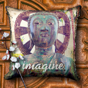 Hawaii Turquoise Buddha Foto Imagine Script Bold Kissen
