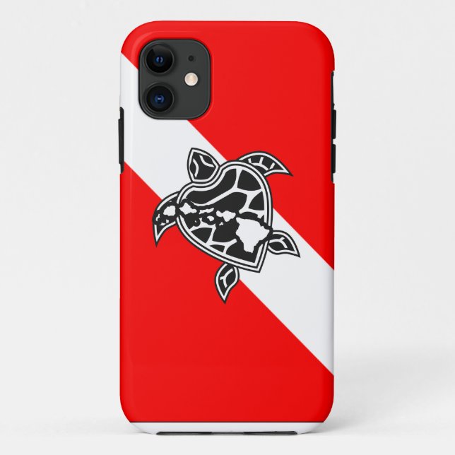 Hawaii Turtle Dive Flag Case-Mate iPhone Hülle (Rückseite)