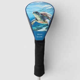 Hawaii Turtle Honu Foto Monogram Golf Headcover